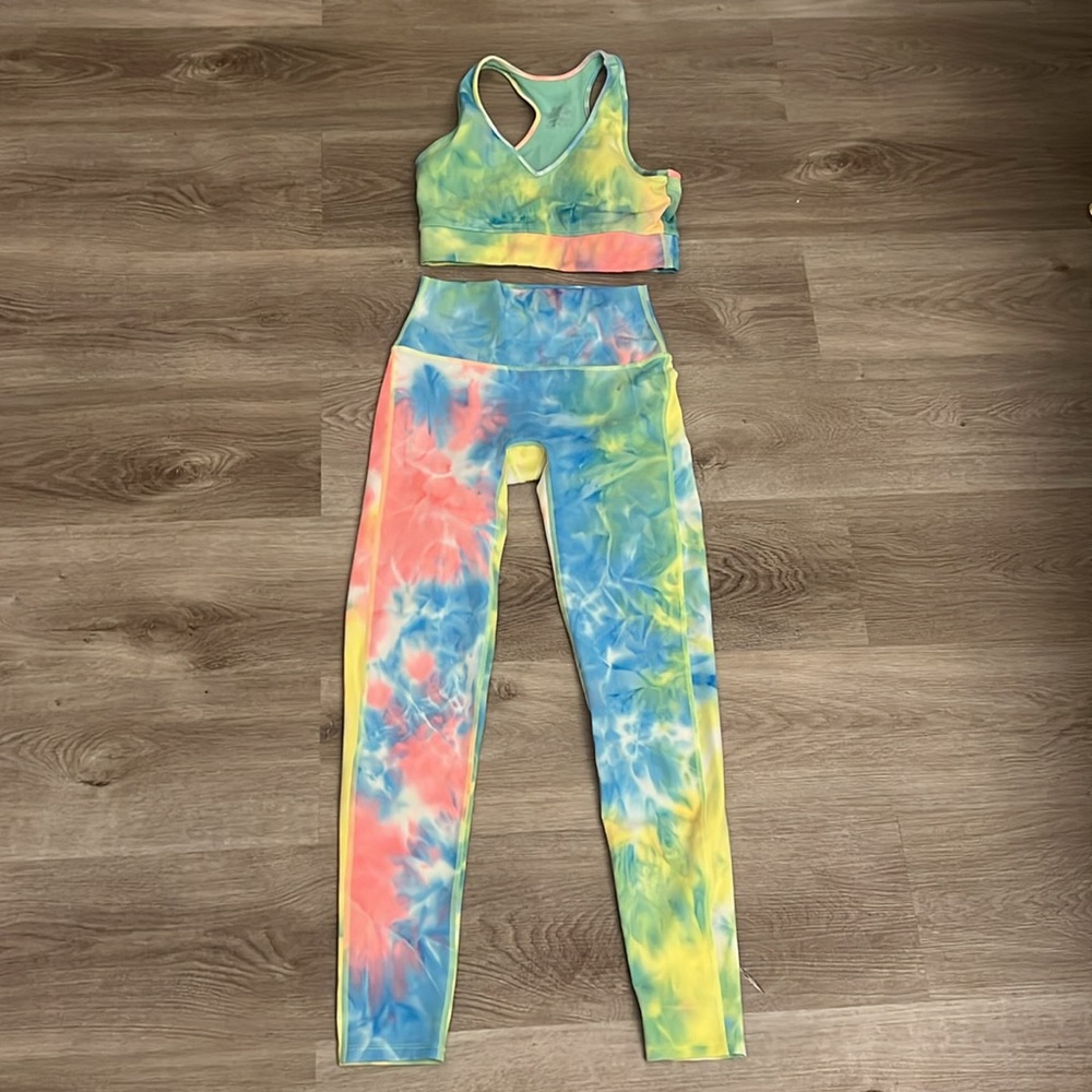 Colorful Tie-Dye Activewear Set